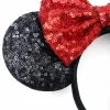 Minnie ear-shaped red sequined bow headband girls' party headwear Application Scenario